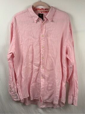TailorByrd Shirt maker &Co Light Pink Men's XL Linen Button-Down Shirt